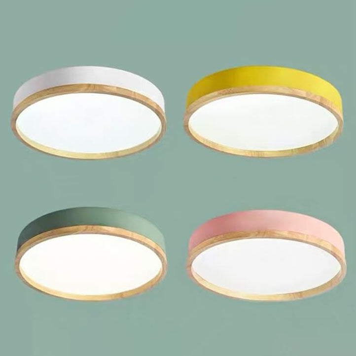 Macaron Round Acrylic LED Flush Mount Light