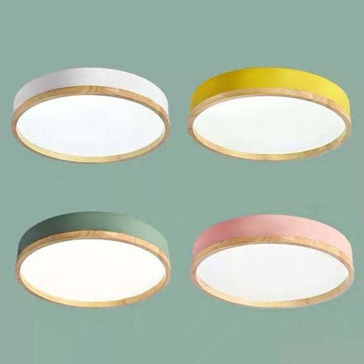 Macaron Round Acrylic LED Flush Mount Light