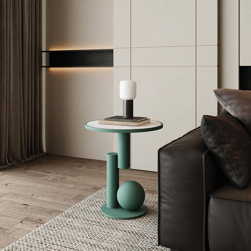 Scandinavian Cylinder Sintered Stone Side Table
