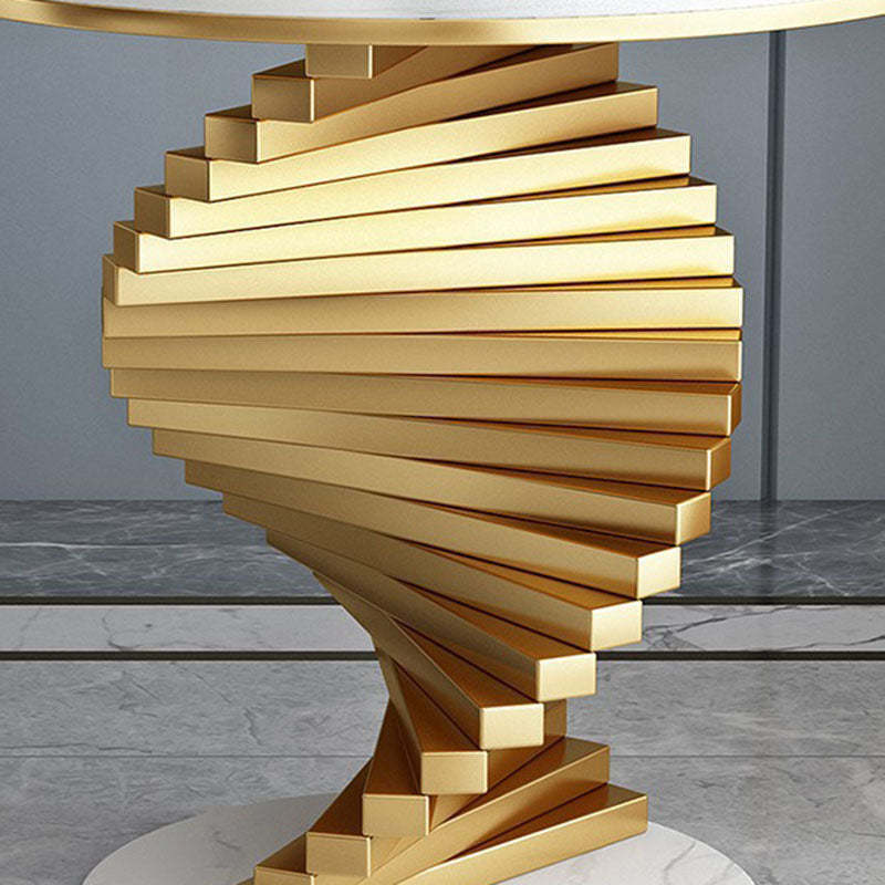 Scandinavian Stepped Marble Metal Coffee Table