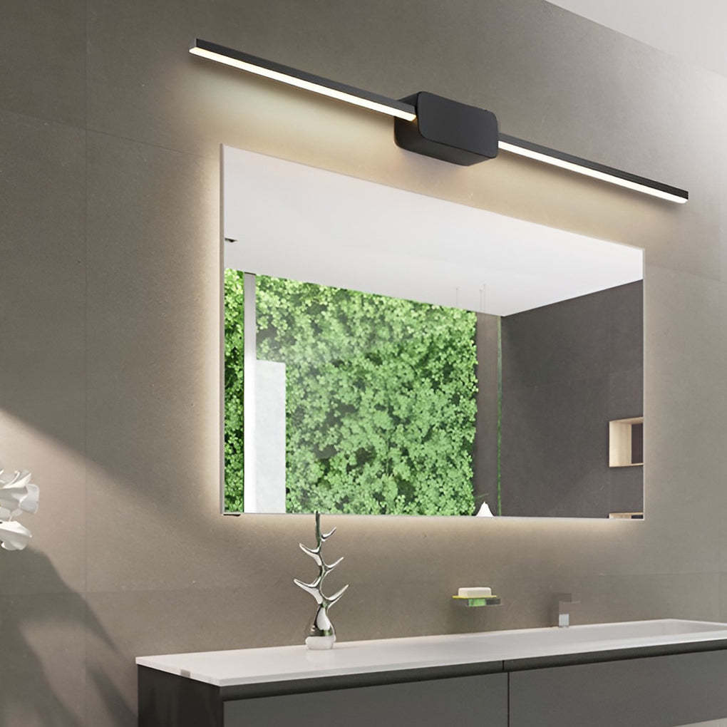 16''/24''/31'' Modern LED Linear Bathroom Vanity Light with Central Box Frame-Lighom