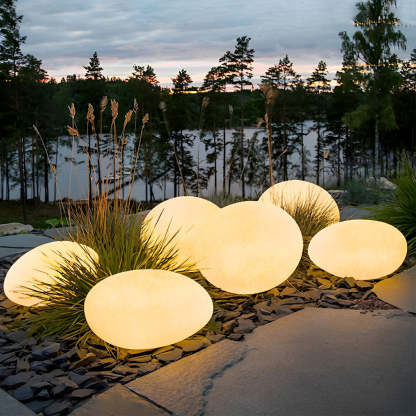 Resin Cobblestone LED Lawn Light Modern Waterproof Outdoor Landscape Lamp-Lighom