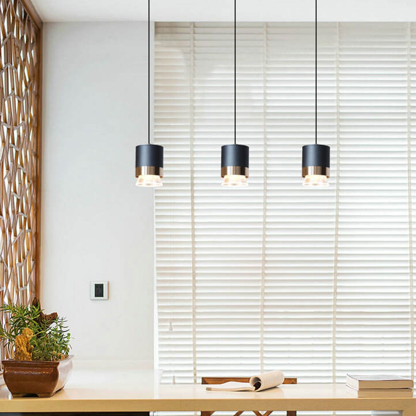 Nordic Cylindrical Aluminum Acrylic LED Pendant Light