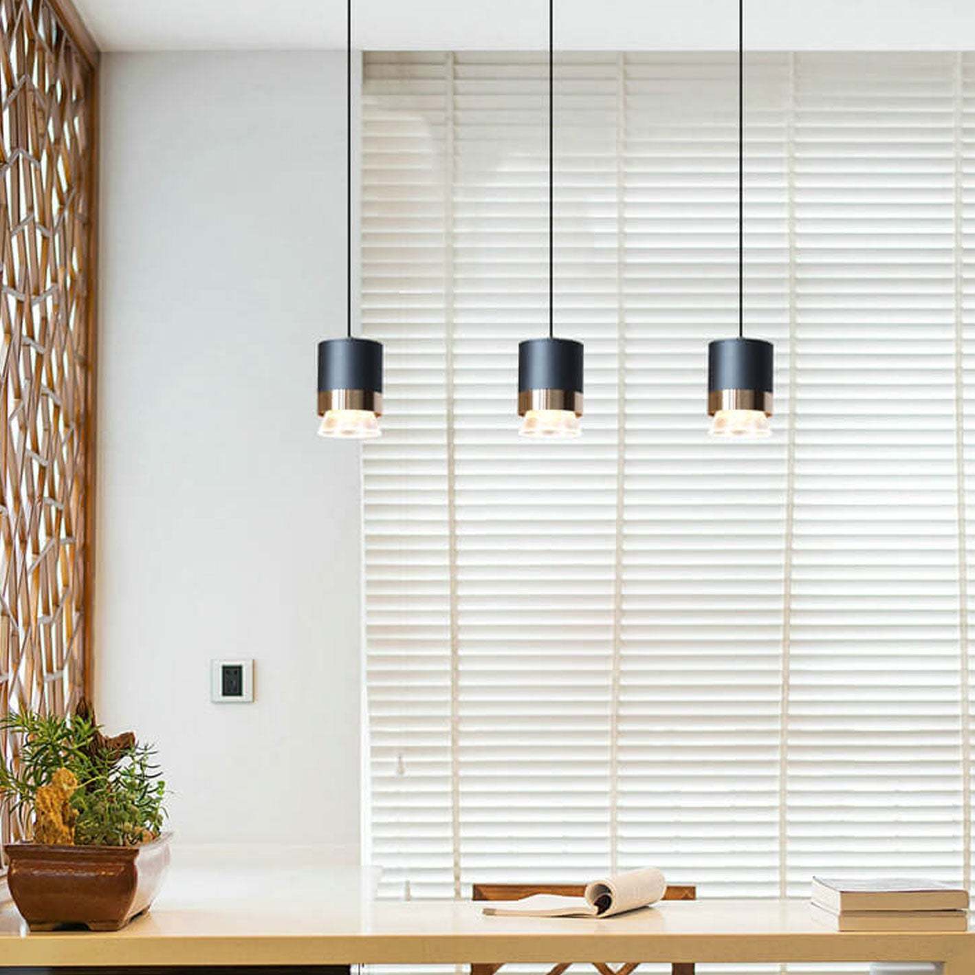 Nordic Cylindrical Aluminum Acrylic LED Pendant Light