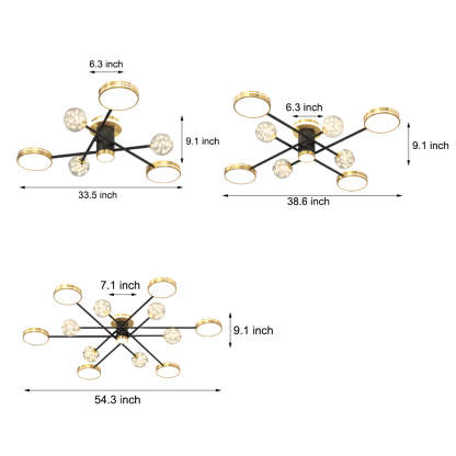 Starry Flower Modern Ceiling Hanging Lamp