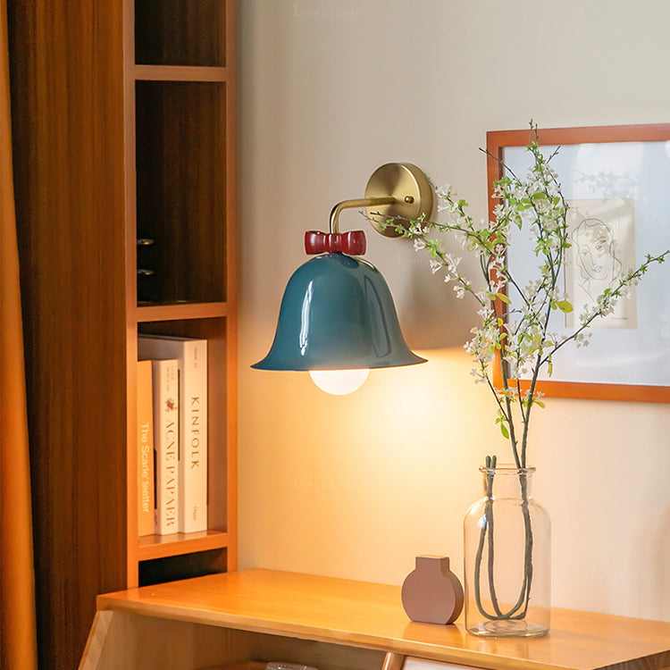 French Minimalist Bell Butterfly Iron Sconce