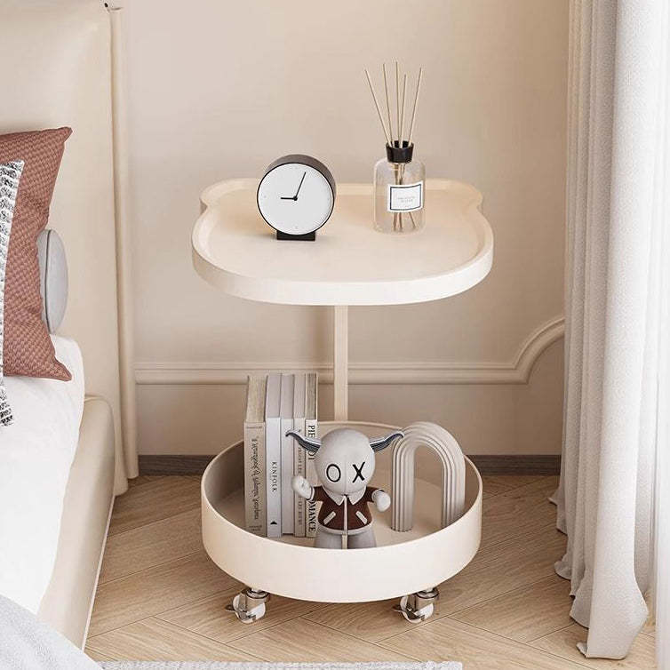 Nordic Round Wood 2-Tier Side Table