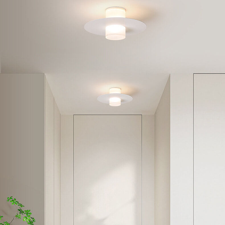 Minimalist Iron Cylindrical Disc Ceiling Light