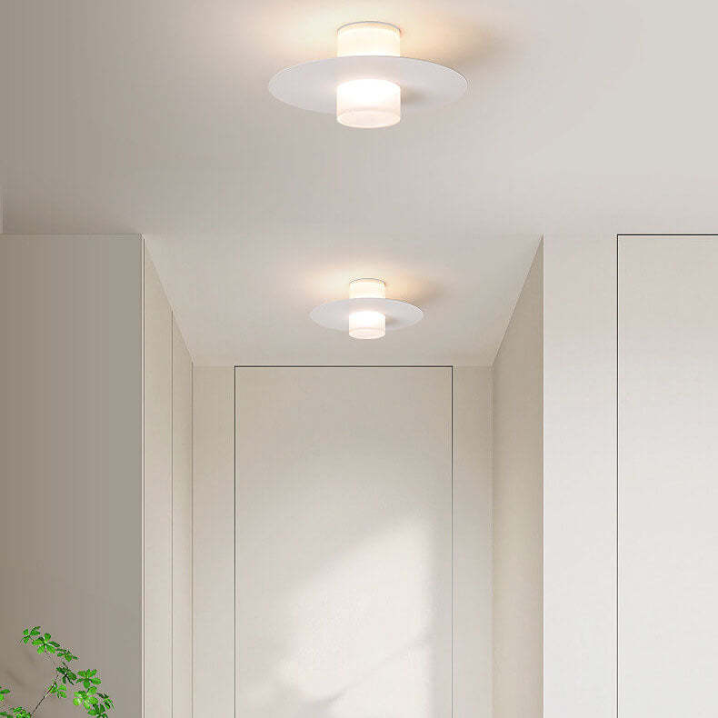 Minimalist Iron Cylindrical Disc Ceiling Light
