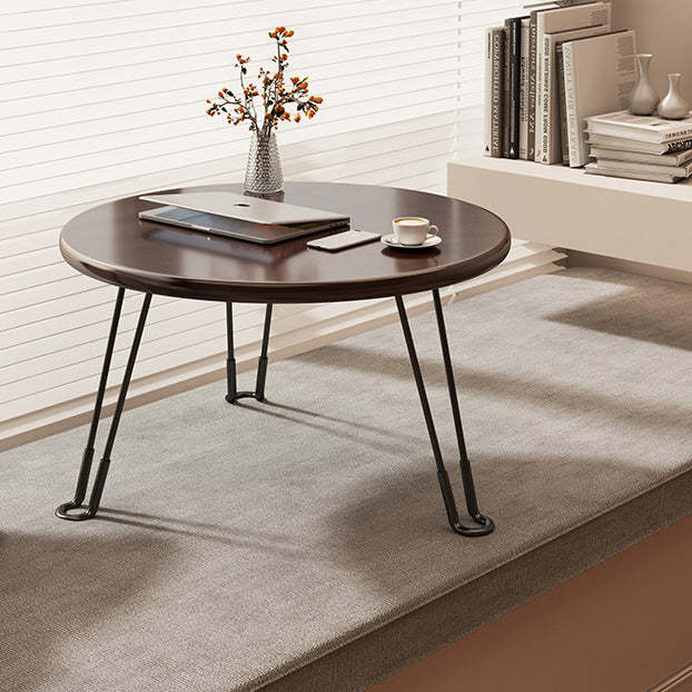 Minimalist Foldable Wood Iron Coffee Table