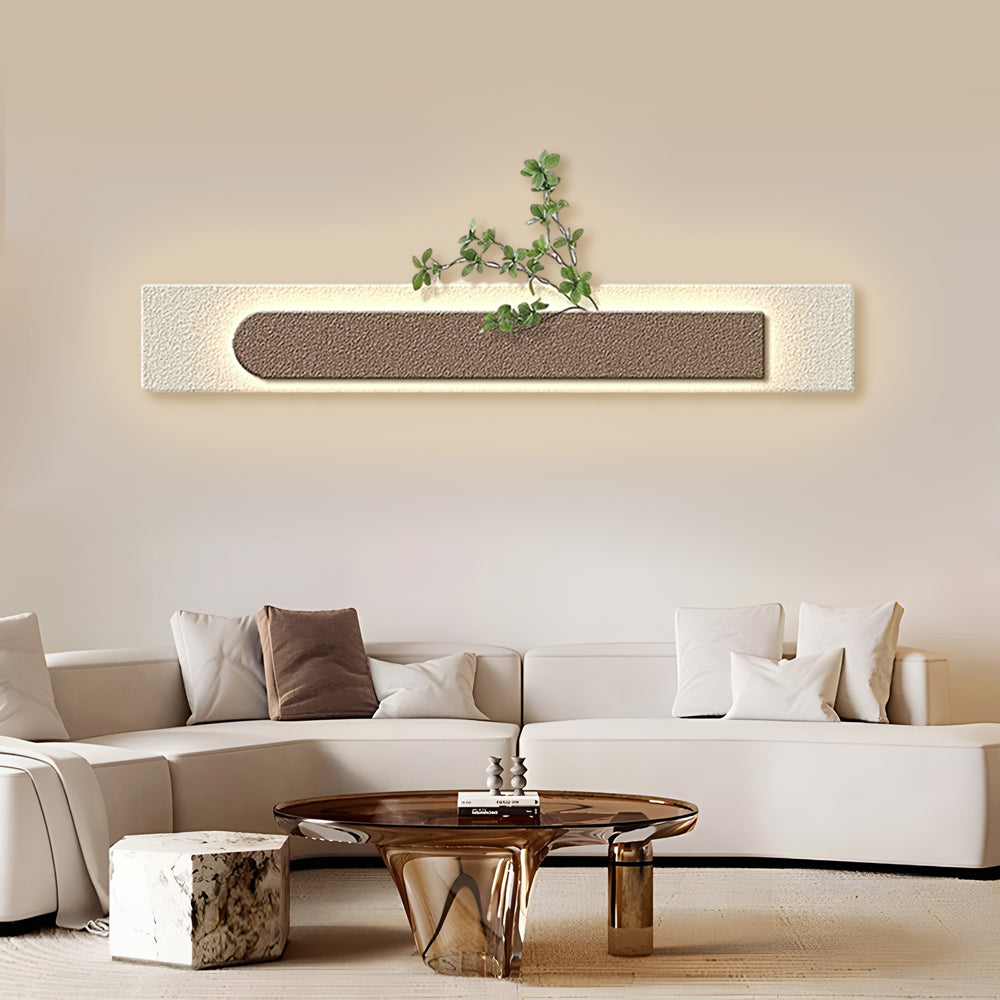 Rectangular Three-Dimensional Sandstone USB Remote LED Wall Lamp Painting-Lighom