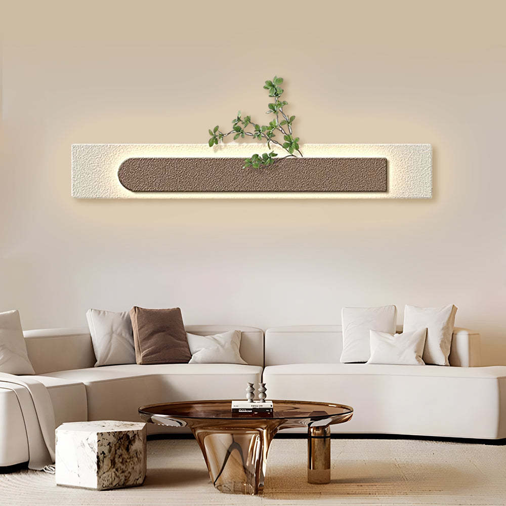 Rectangular Three-Dimensional Sandstone USB Remote LED Wall Lamp Painting-Lighom