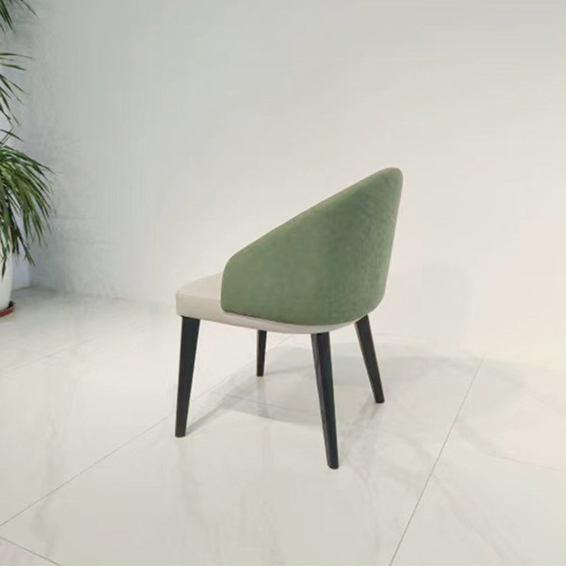 Modern Luxury Ring Back Leather Ash Dining Chair