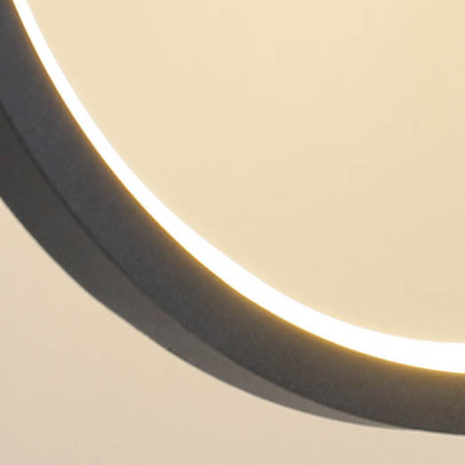 Minimalist Iron Silicone Geometric Round LED Pendant Light