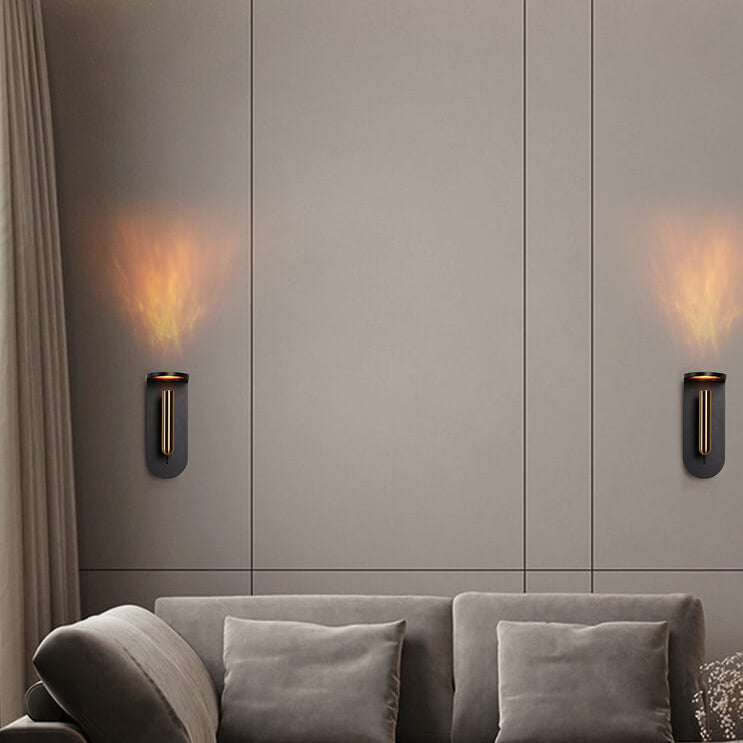 Industrial Flame Light Shadow Rotatable LED Wall Sconce