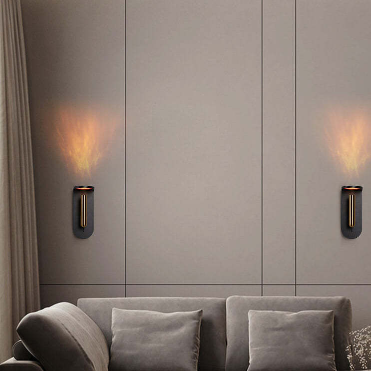 Industrial Flame Light Shadow Rotatable LED Wall Sconce