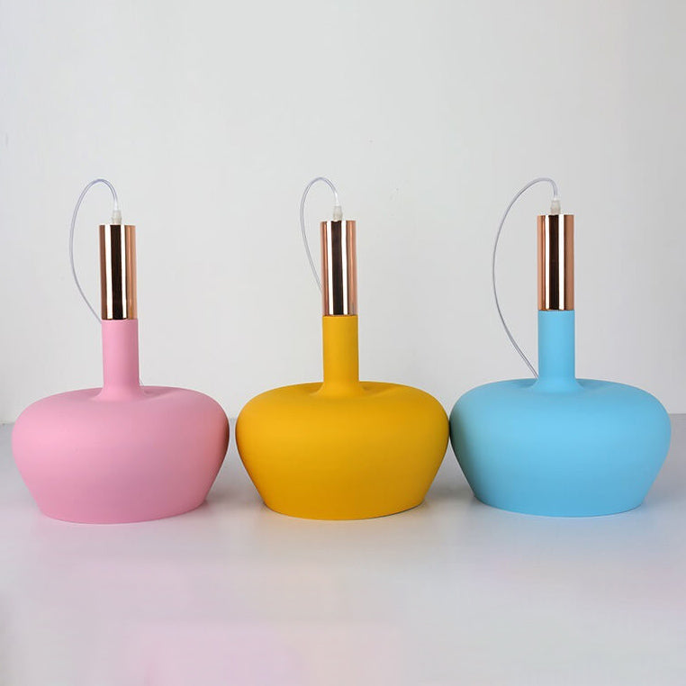 Nordic Macaron Aluminum Dome Bottle Pendant Light