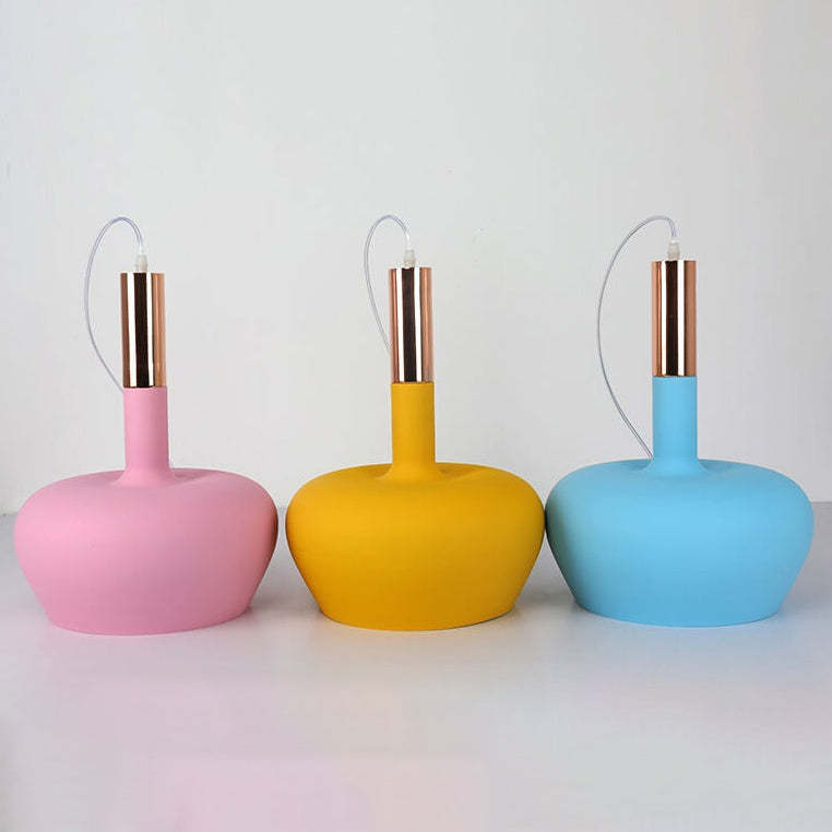 Nordic Macaron Aluminum Dome Bottle Pendant Light