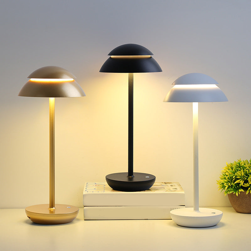 Modern Double-Dome Touch LED Accent Lamp
