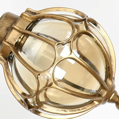 Glass Ball Aluminum Waterproof American Style Outdoor Chandelier Light-Lighom