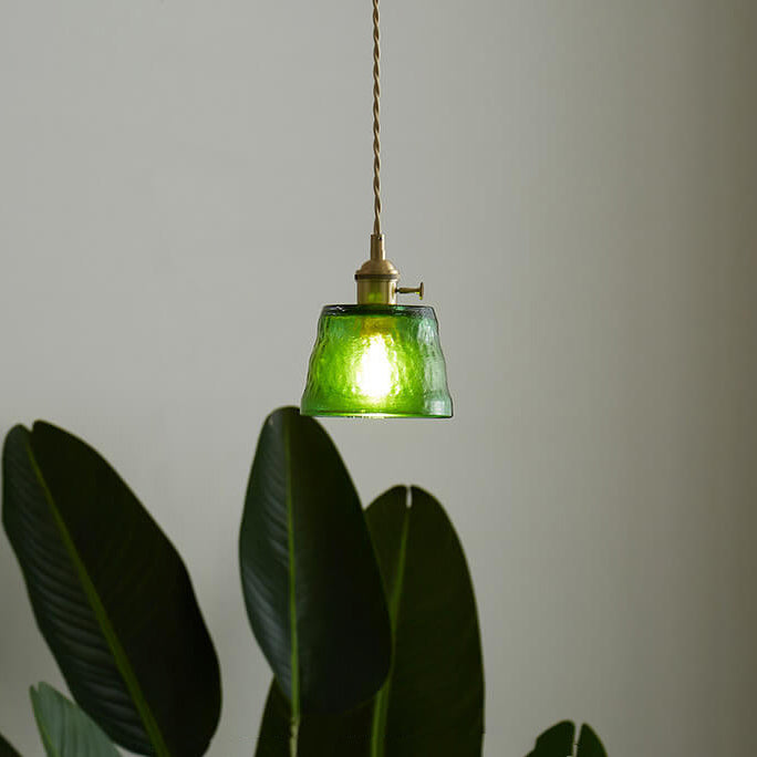 Vintage drum pendant lighting in brass — Tea / 220V-240V (UK/AU)