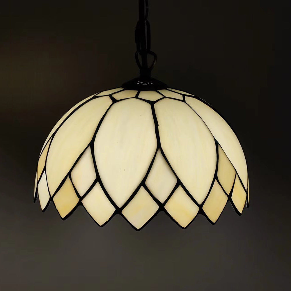 Lighom tiffany milk dome glass pendant lighting — 220V-240V (UK/AU)
