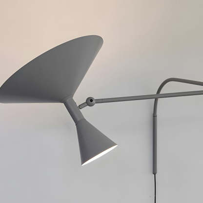 Marseille Swing Arm Wall Lamp Adjustable Long Metal Arm Trumpet Sconce-Lighom