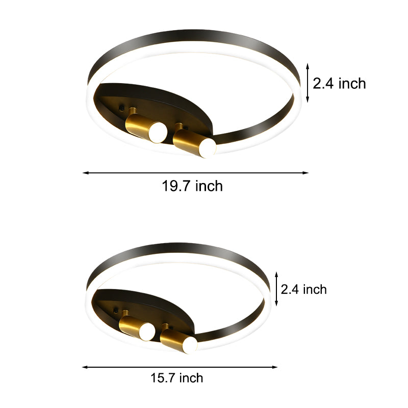 Round Dimmable LED Modern Ceiling Light with Spotlights