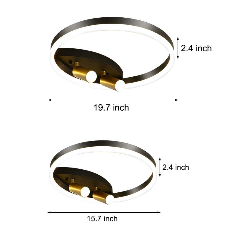 Round Dimmable LED Modern Ceiling Light with Spotlights