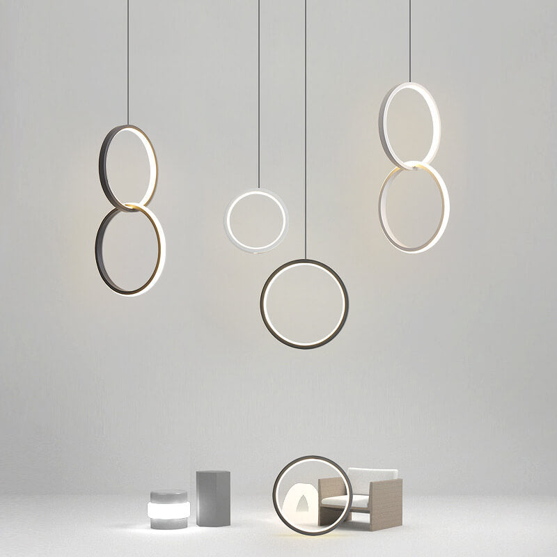 Minimalist Circle Metal Shade LED Pendant