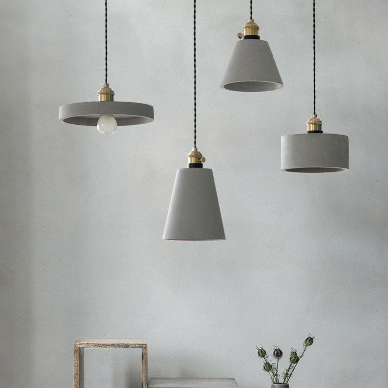 Cement Dome Pendant Light