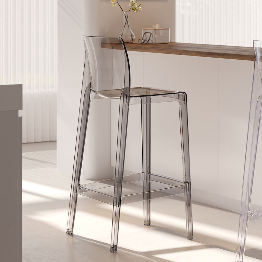 Scandinavian Square Bar Stool — Tea Color