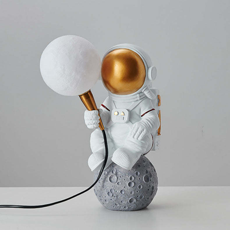 Contemporary Cartoon Astronaut Resin Sconce
