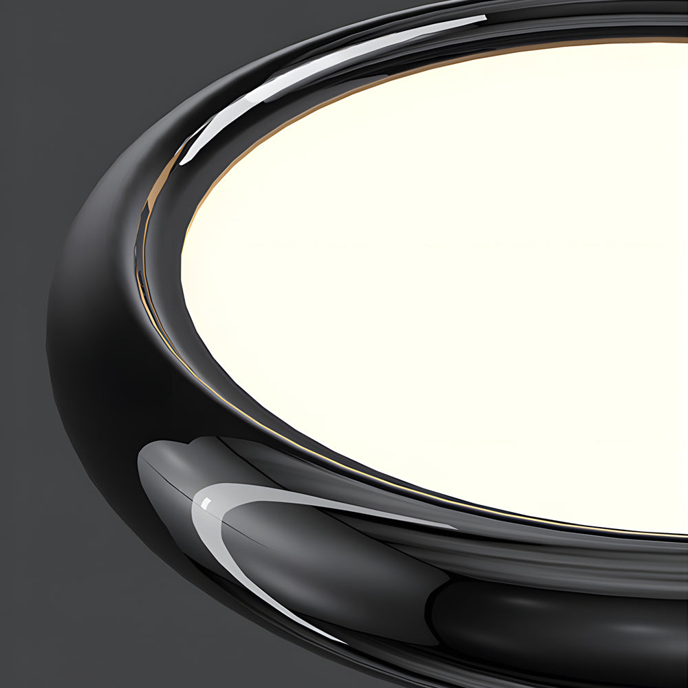 Modern Black Chrome Metallic LED Pendant Light