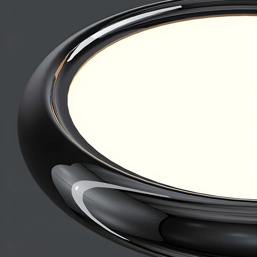Modern Black Chrome Metallic LED Pendant Light