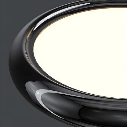 Modern Black Chrome Metallic LED Pendant Light