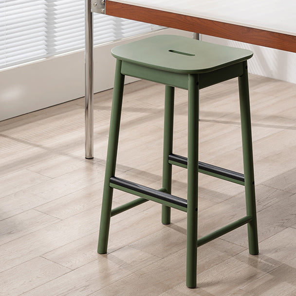 Minimalist Rectangular Birch Bar Stool
