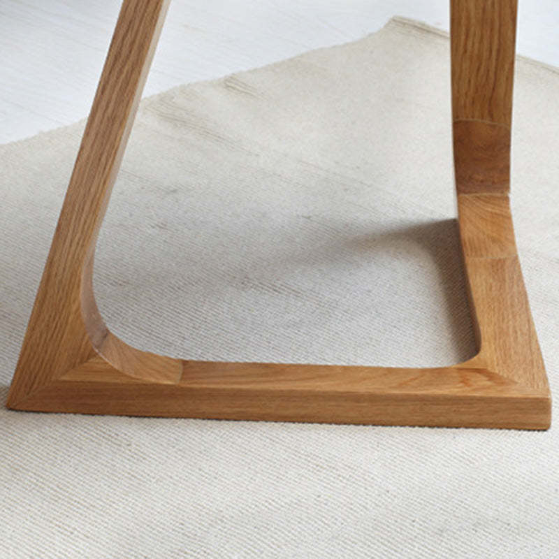 Vintage Wood V-Shape Base End Table
