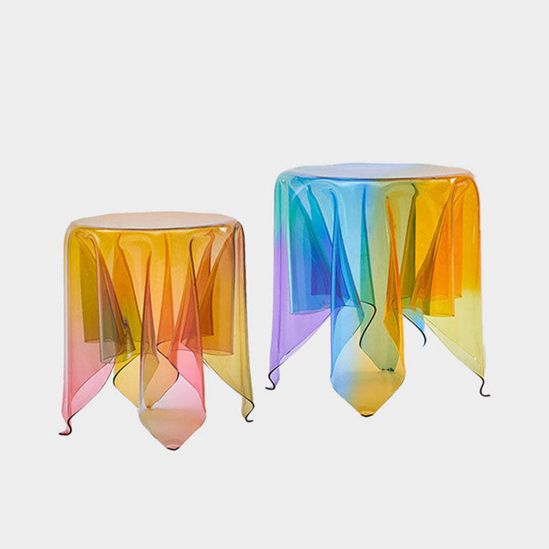 Scandinavian Wrinkle Tablecloth Acrylic Coffee Table