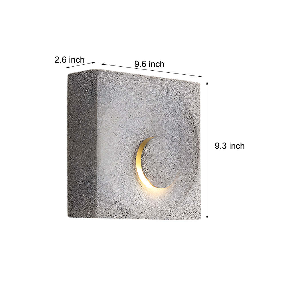 Frosted Cement Eclipse LED Wall Light-Lighom