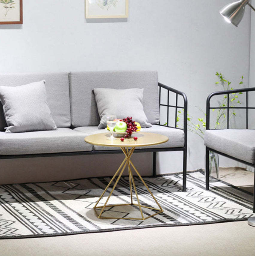 Luxury Metal Pentagram Base End Table
