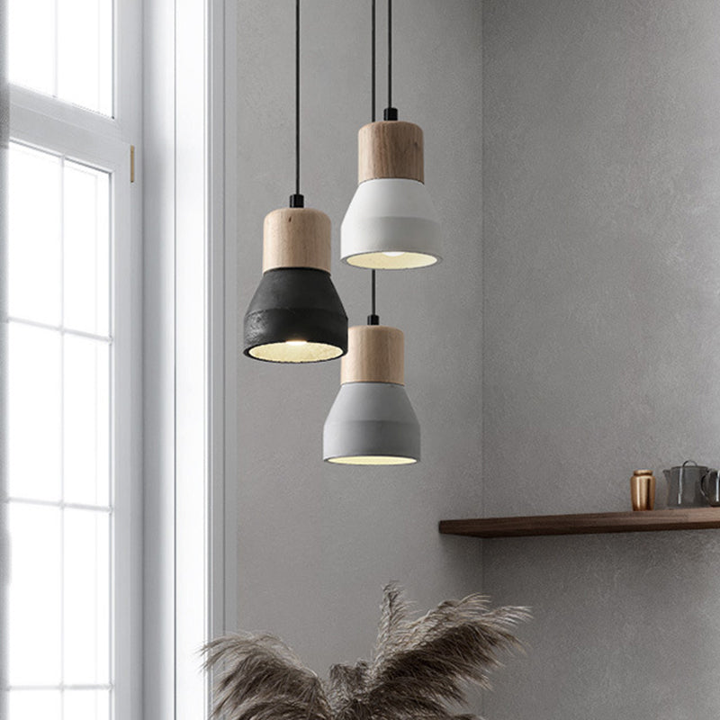 Nordic Cement Tapered Mini LED Pendant