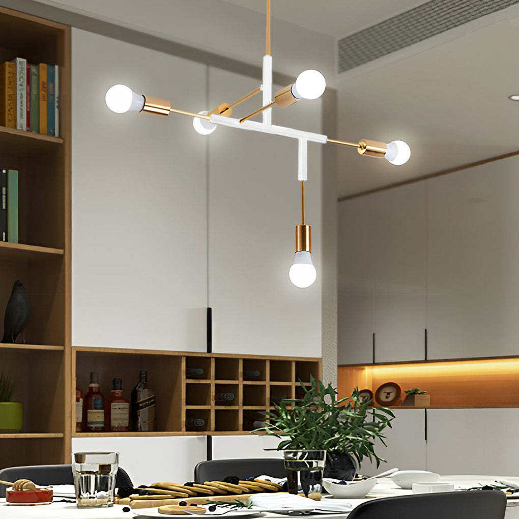 5-Light Branch Iron Modern Pendant Chandelier
