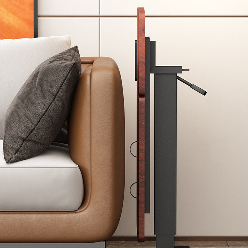 Minimalist Rectangular Wood Metal Foldable End Table