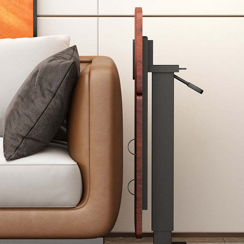 Minimalist Rectangular Wood Metal Foldable End Table