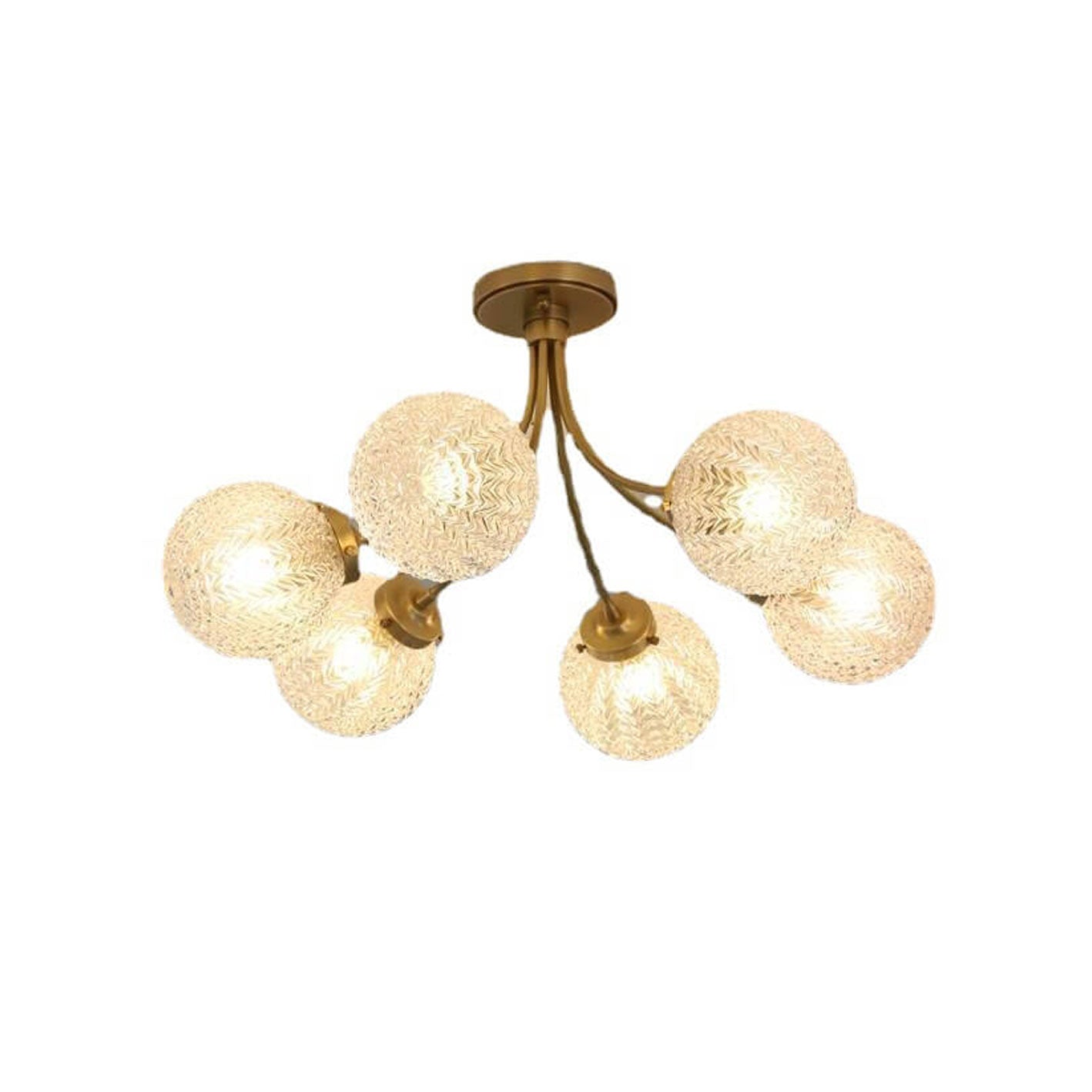 Luxury 8-light spherical bronze flush mount lighting, Lighom — 6-Light / 220V-240V (UK/AU