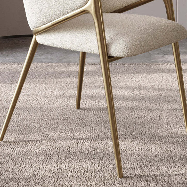 Round Lambswool Stainless Steel Dining Chair