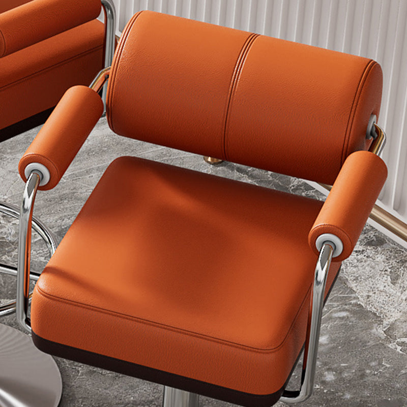 Minimalist Leather Cylinder Bar Stool