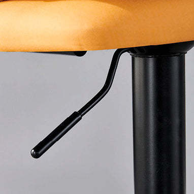 Modern Fabric Iron Semicircular Counter Stool — Low / Green / Black