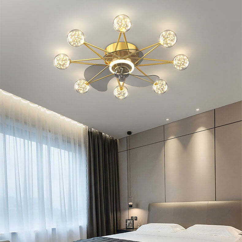 Minimalist Star LED Flush Mount Fan Light